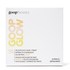 goop beauty GOOPGLOW 5% Glycolic Acid Overnight Glow Peel Light 3 Pack